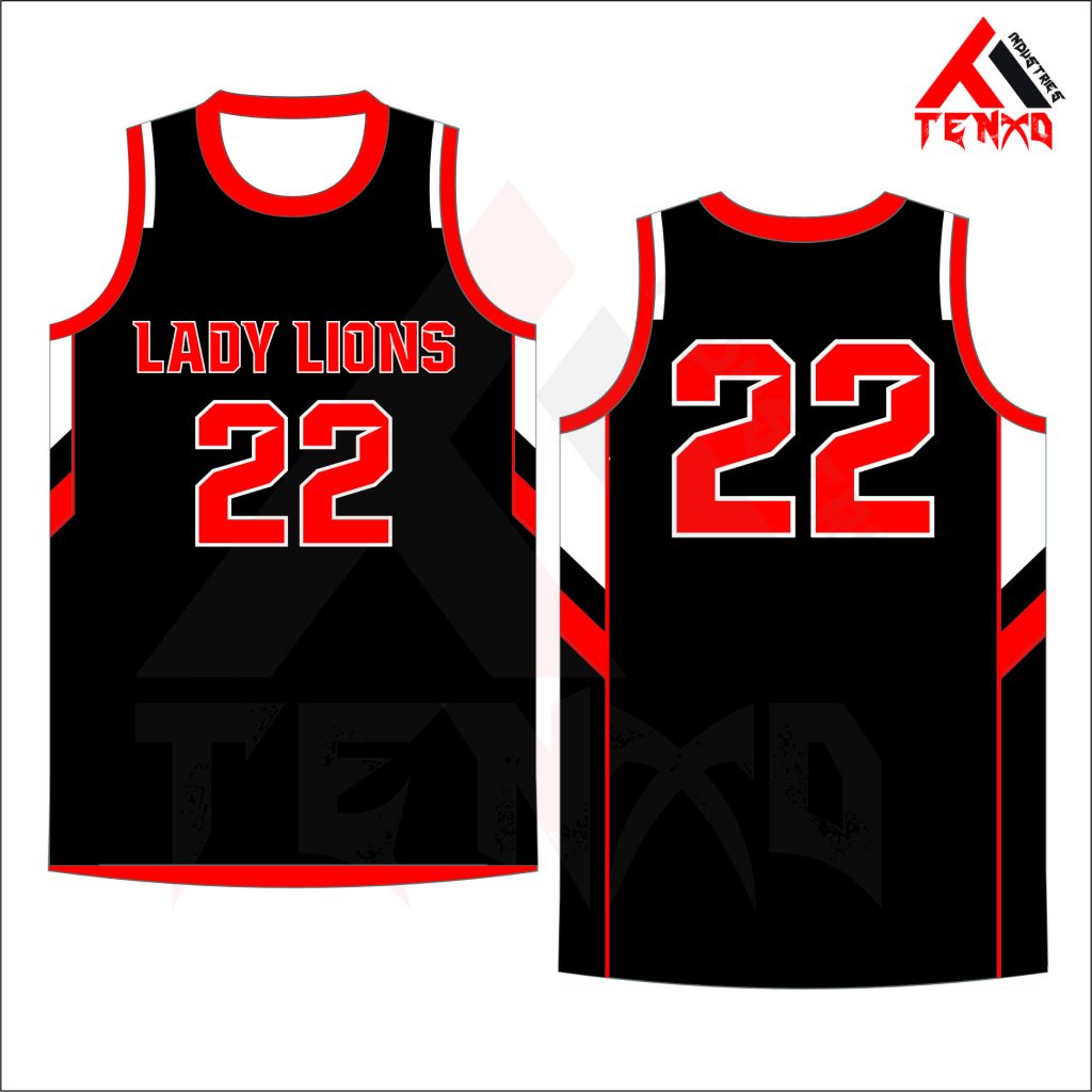 ART # TI-1412-Single Ply Round Neck Basketball Jersey
