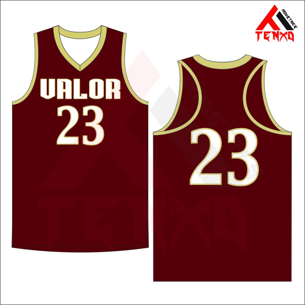 ART # TI-1402-Single Ply V-Neck Racerback Basketball Jersey