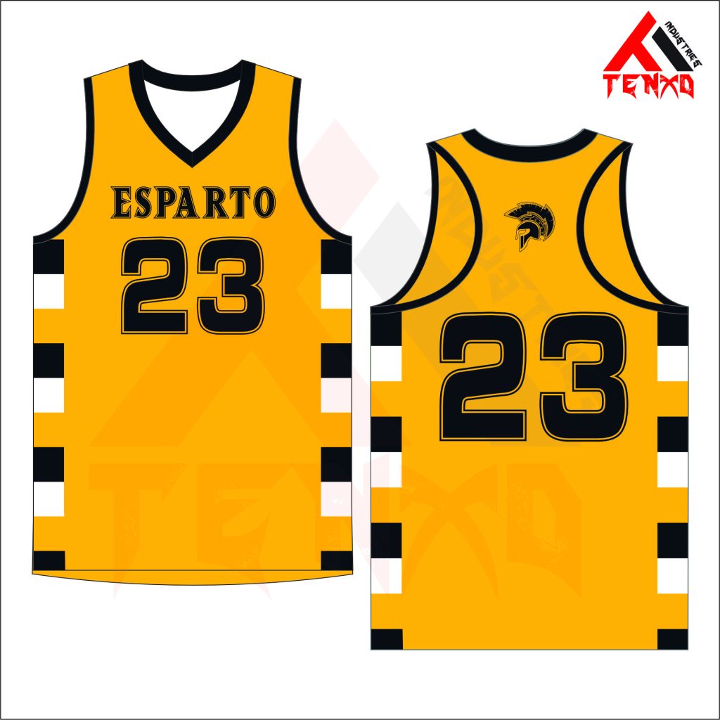 ART # TI-1403-Single Ply V-Neck Racerback Basketball Jersey