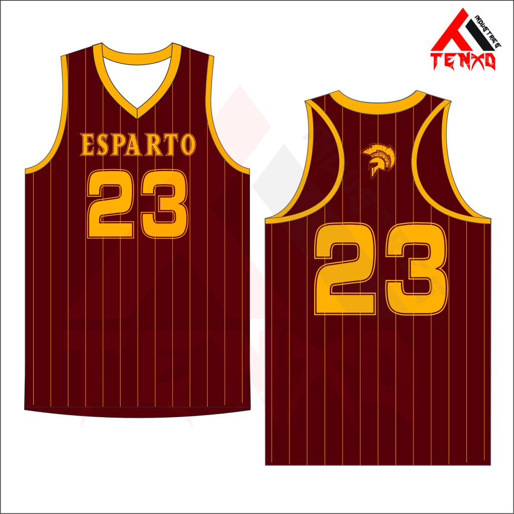 ART # TI-1404-Single Ply V-Neck Racerback Basketball Jersey