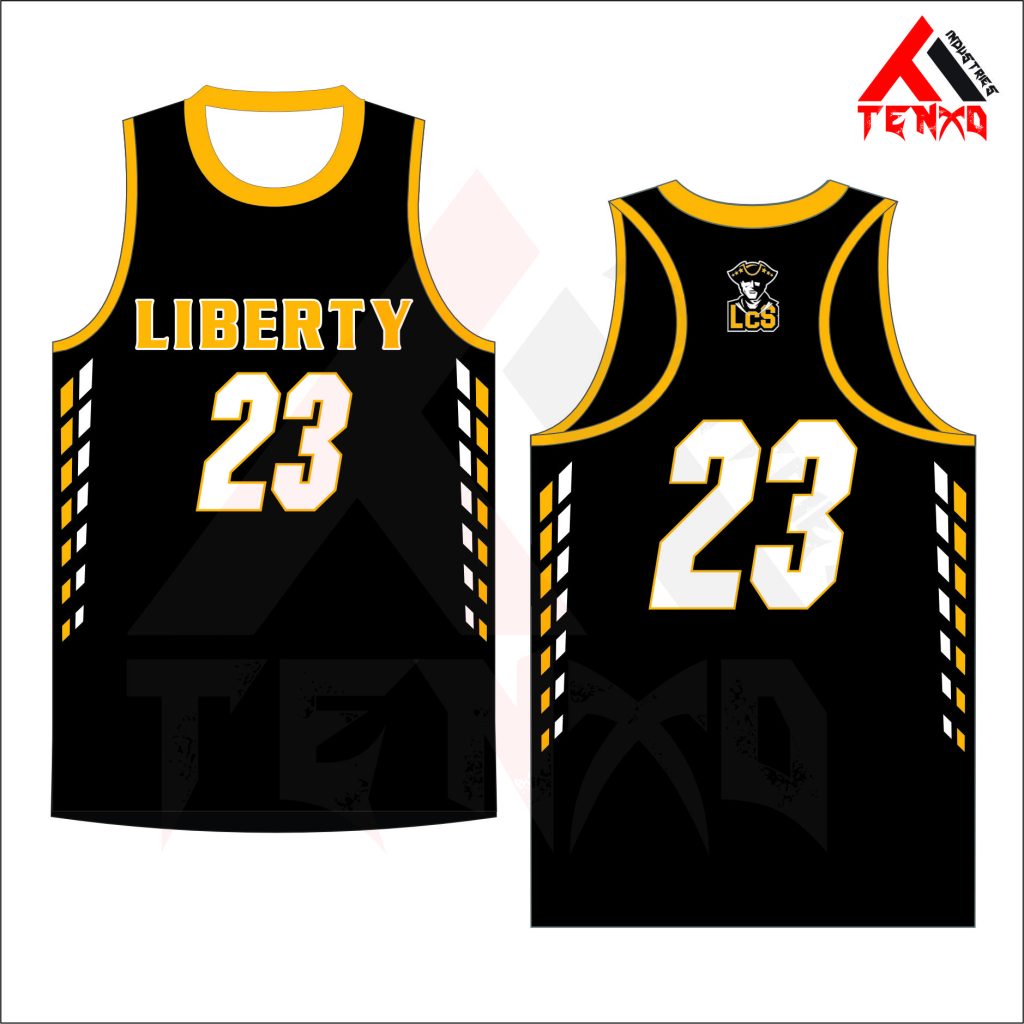 ART # TI-1406-Single Ply Round Neck Racerback Basketball Jersey