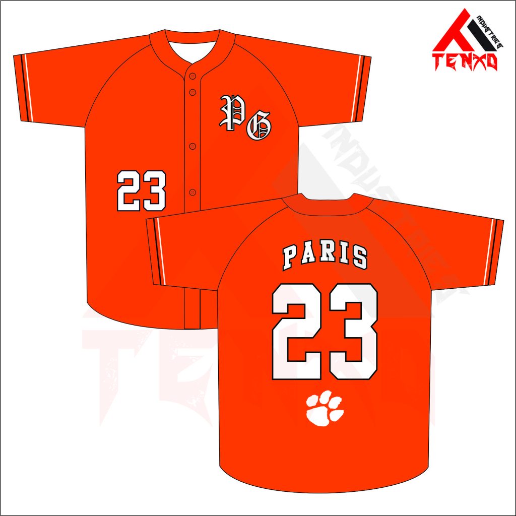 ART # TI-232-Baseball Full Button Jersey