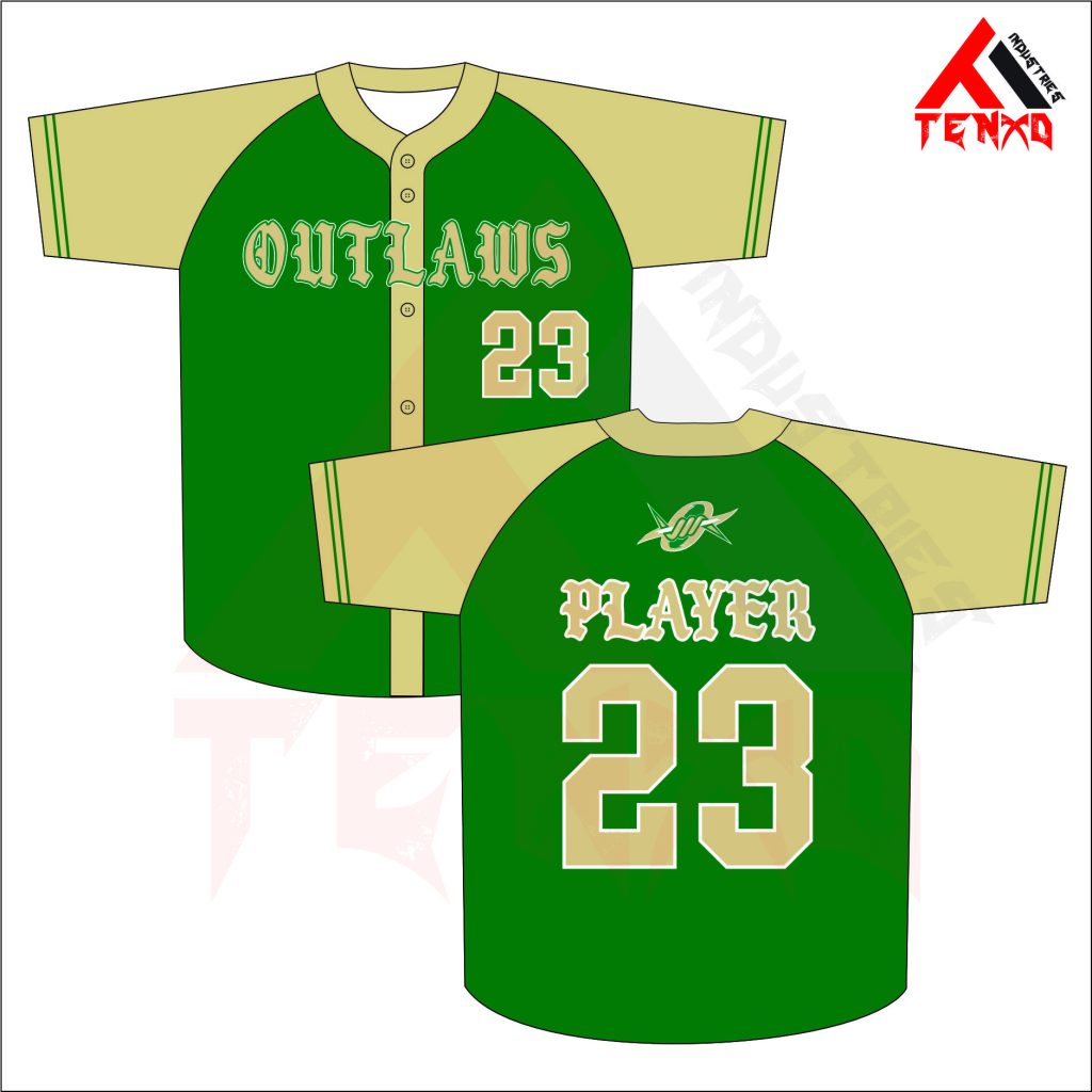 ART # TI-233-Baseball Full Button Jersey