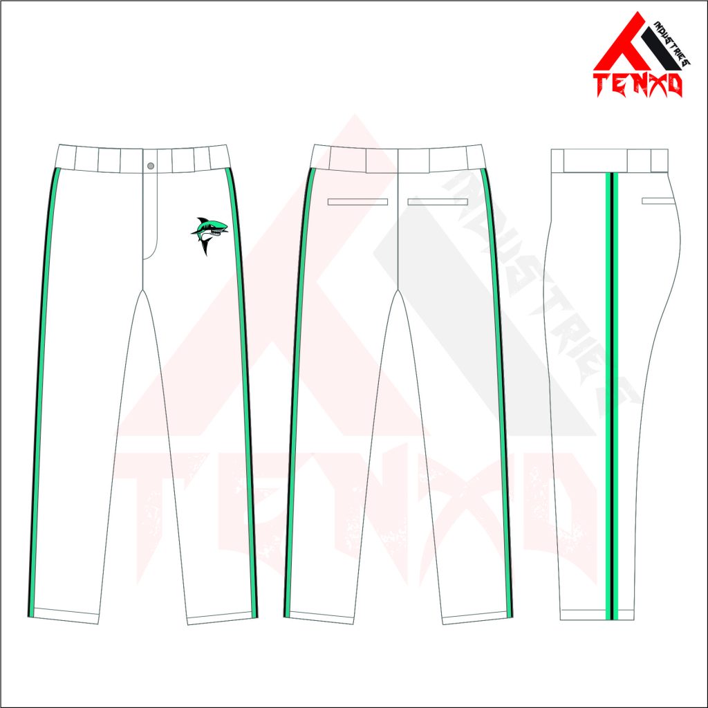 ART # TI-258-Baseball Cut & Sew Pants With Side Panel