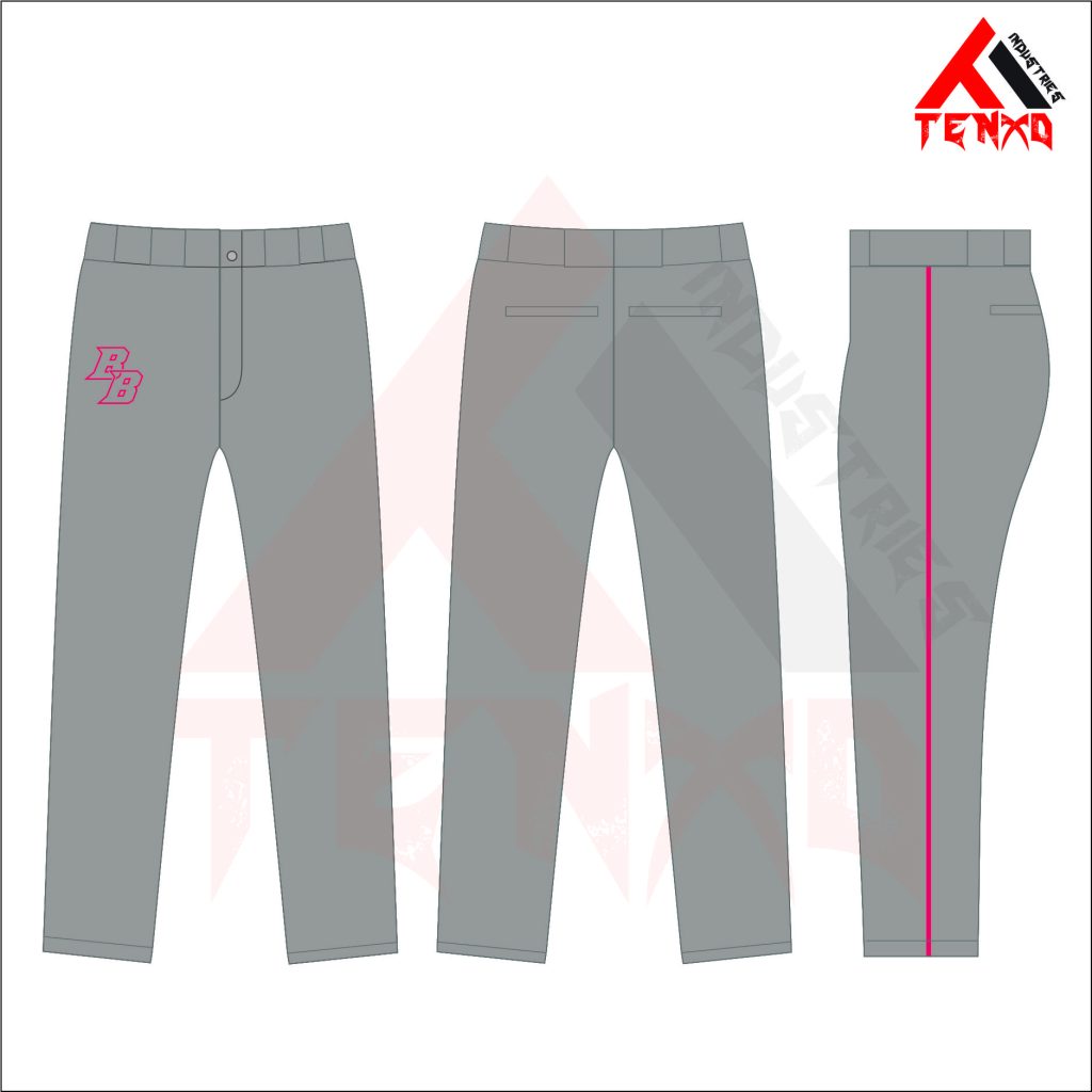 ART # TI-259-Baseball Cut & Sew Pants With Side Piping