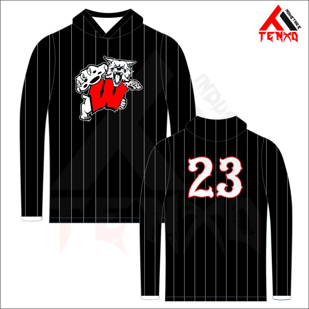 ART # TI-1462- Long Sleeve Basketball Hooded Shirt