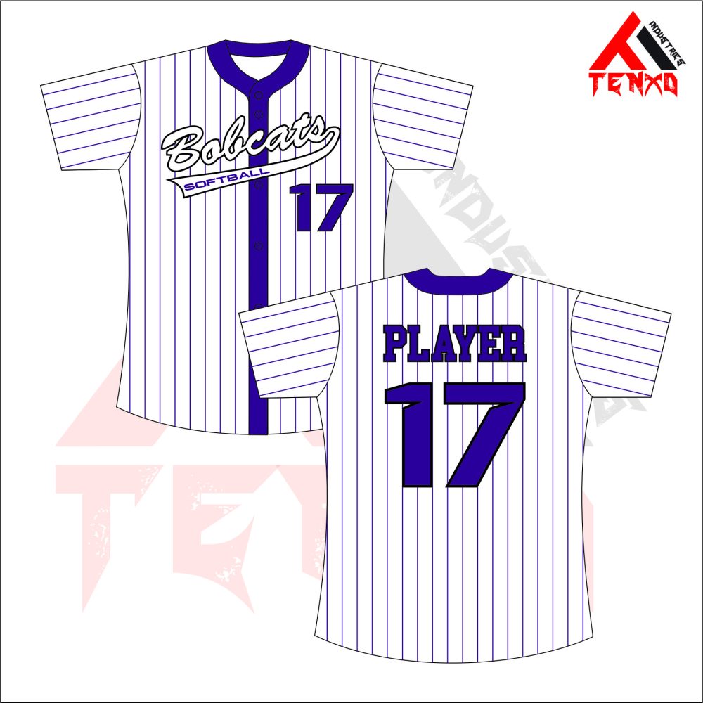 ART # TI-119-Softball Full Button Jersey