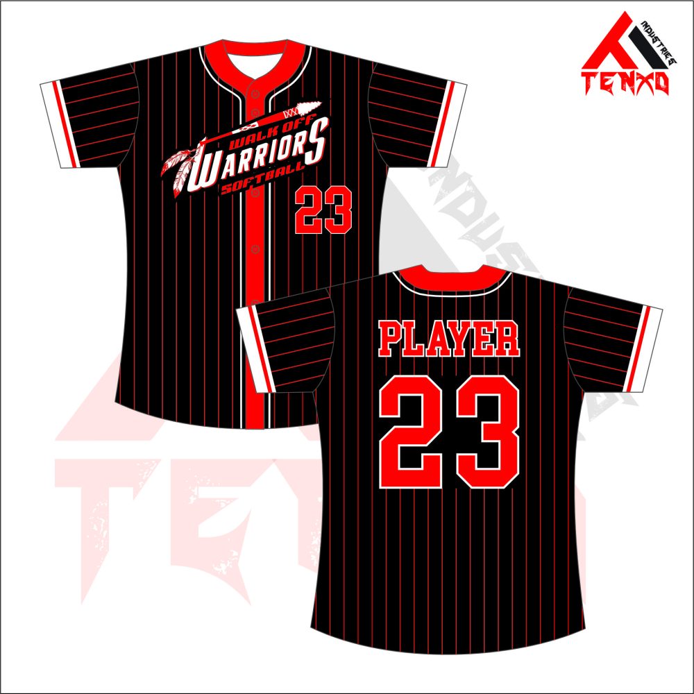 ART # TI-127-Softball Full Button Jersey