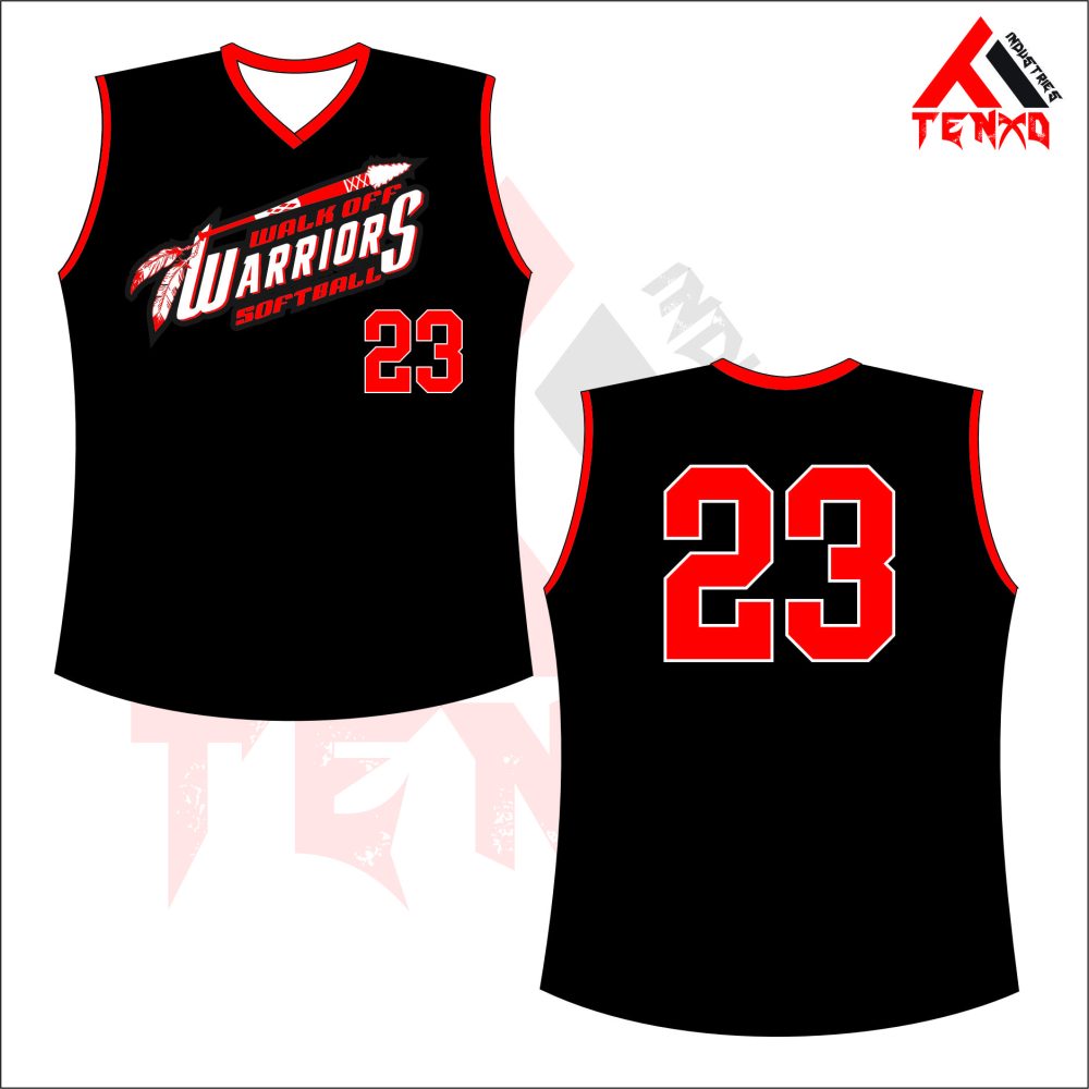 ART # TI-132-Softball V-Neck Sleeveless Jersey