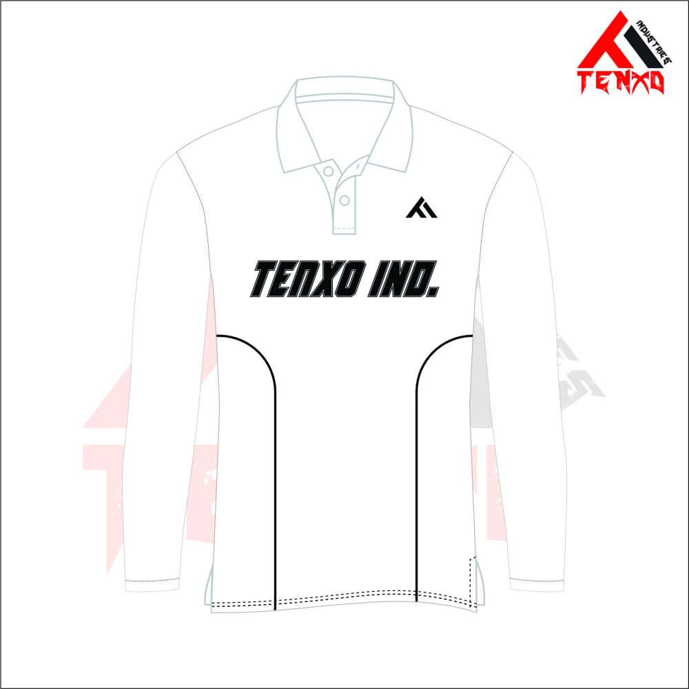 ART # TI-929-Long Sleeve Polo Shirts (Cut & Stitch With Front Piping)