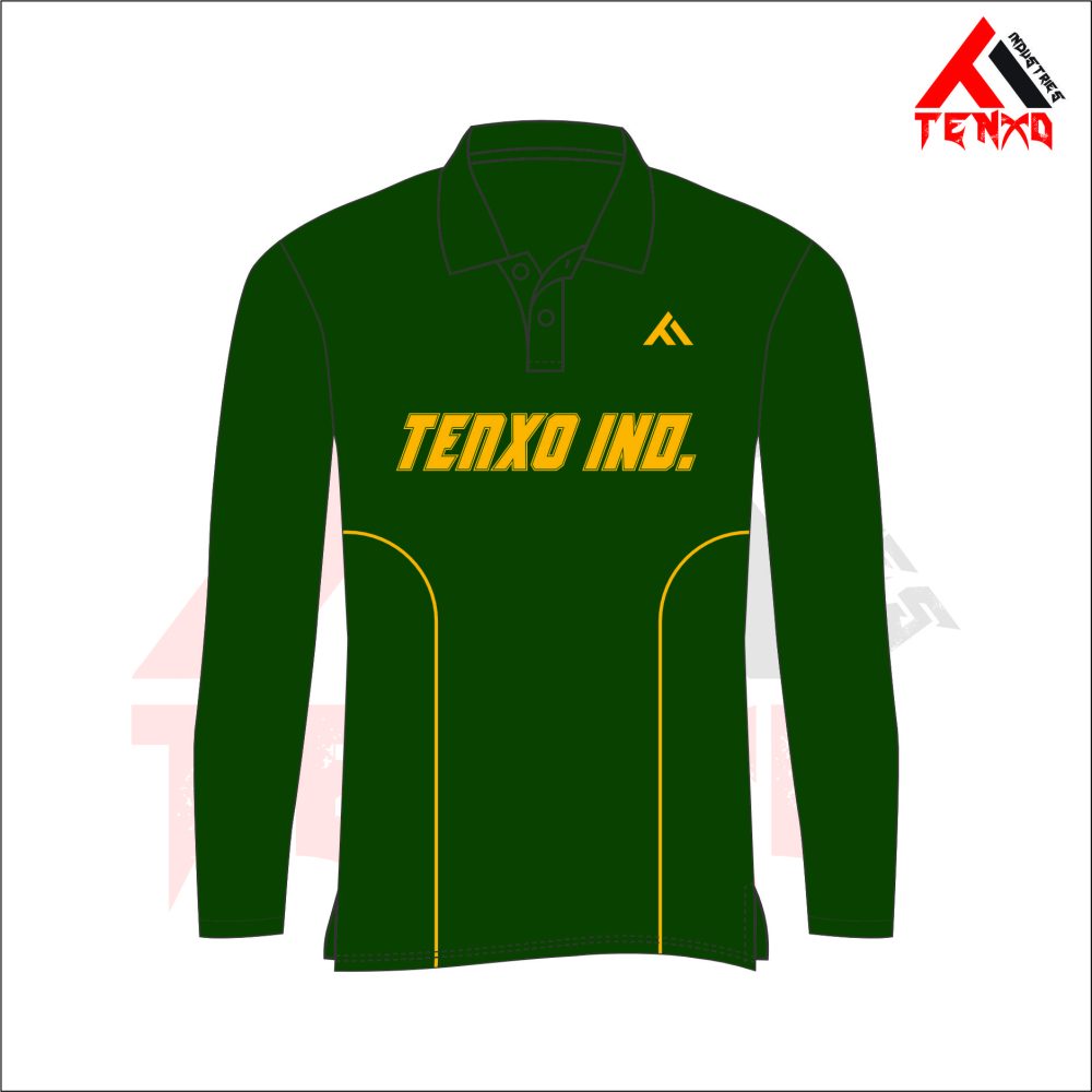 ART # TI-931-Long Sleeve Polo Shirts (Cut & Stitch With Front Piping)
