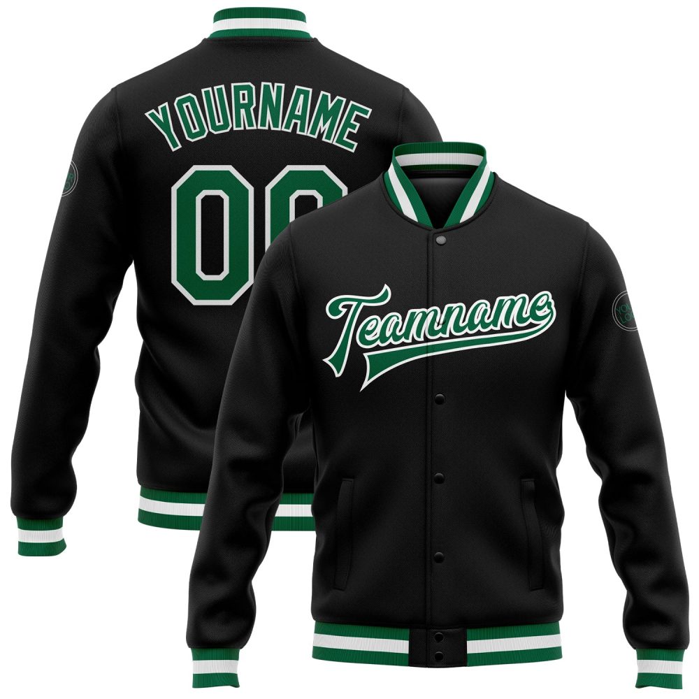 ART # TIVJ-04 Varsity Jacket With Front Snaps and Bottom, Cuff RIB