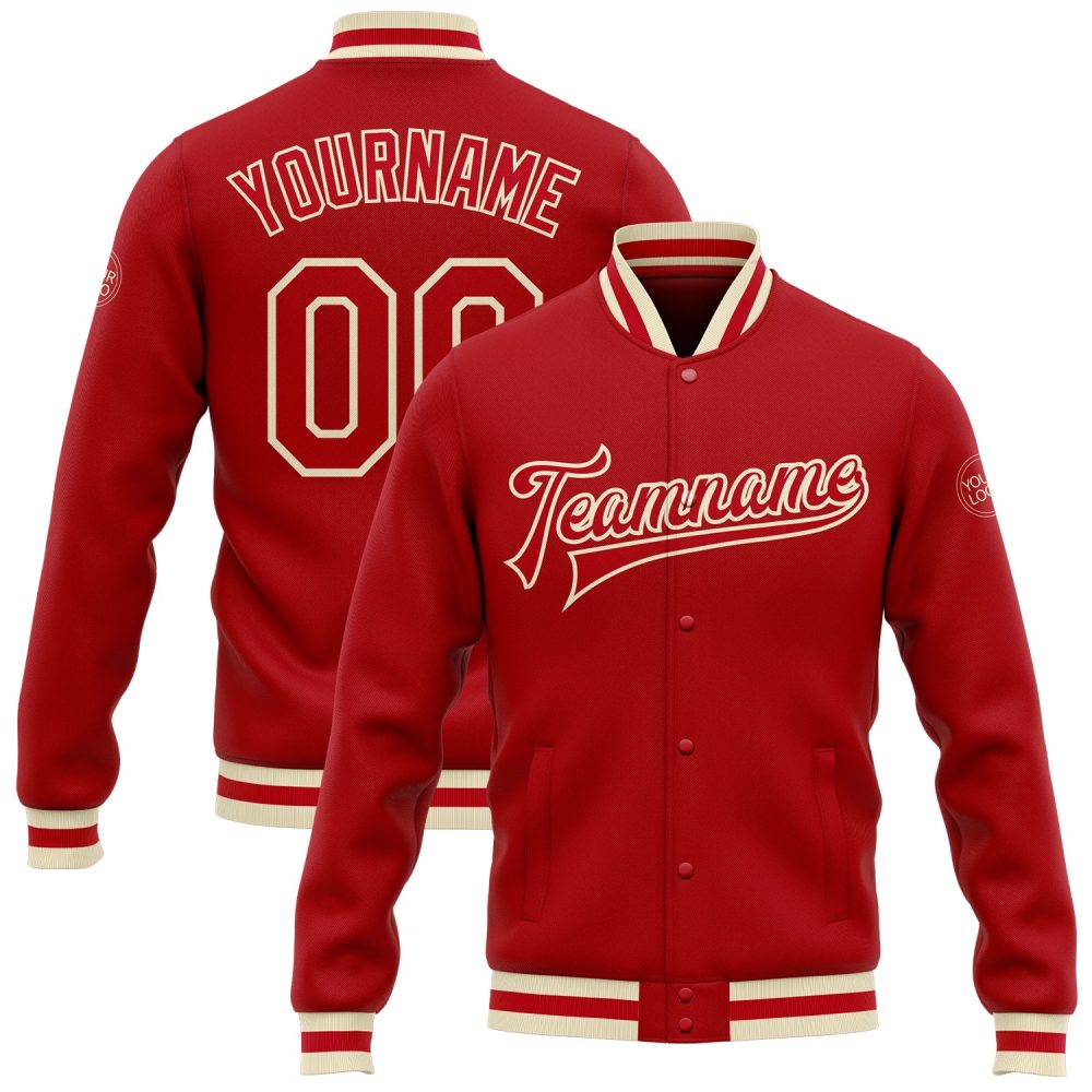 ART # TIVJ-13 Varsity Jacket With Front Snaps and Bottom, Cuff RIB