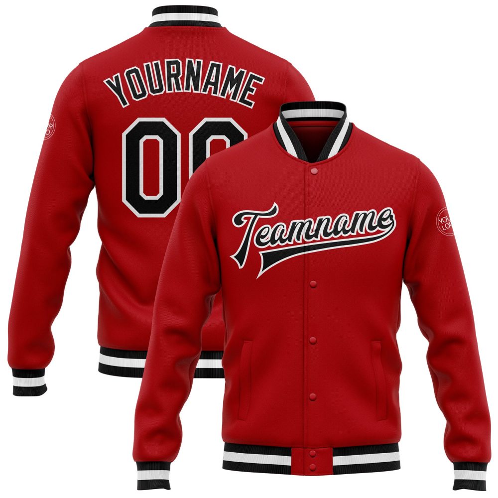 ART # TIVJ-14 Varsity Jacket With Front Snaps and Bottom, Cuff RIB