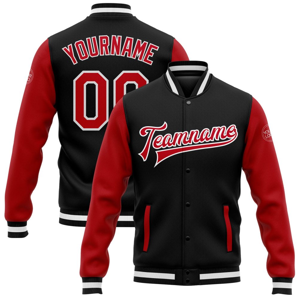 ART # TIVJ-25 Varsity Jacket With Front Snaps and Bottom, Cuff RIB