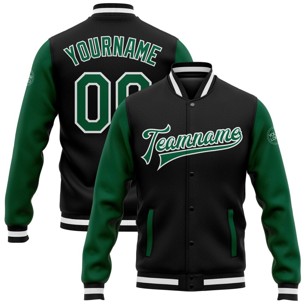 ART # TIVJ-28 Varsity Jacket With Front Snaps and Bottom, Cuff RIB