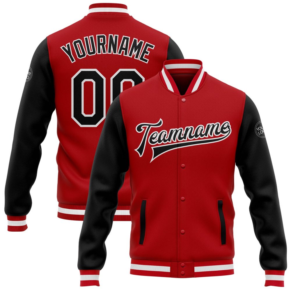 ART # TIVJ-32 Varsity Jacket With Front Snaps and Bottom, Cuff RIB