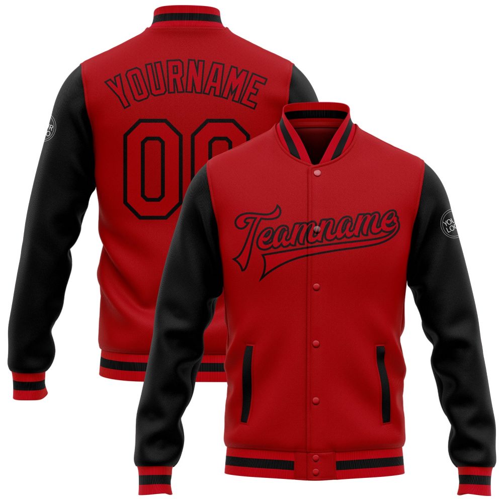 ART # TIVJ-33 Varsity Jacket With Front Snaps and Bottom, Cuff RIB