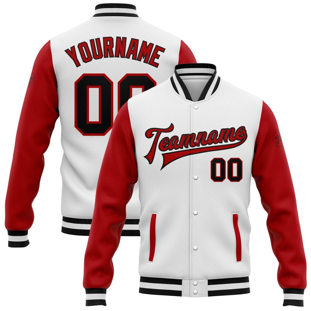ART # TIVJ-73 Varsity Jacket With Front Snaps and Bottom, Cuff RIB