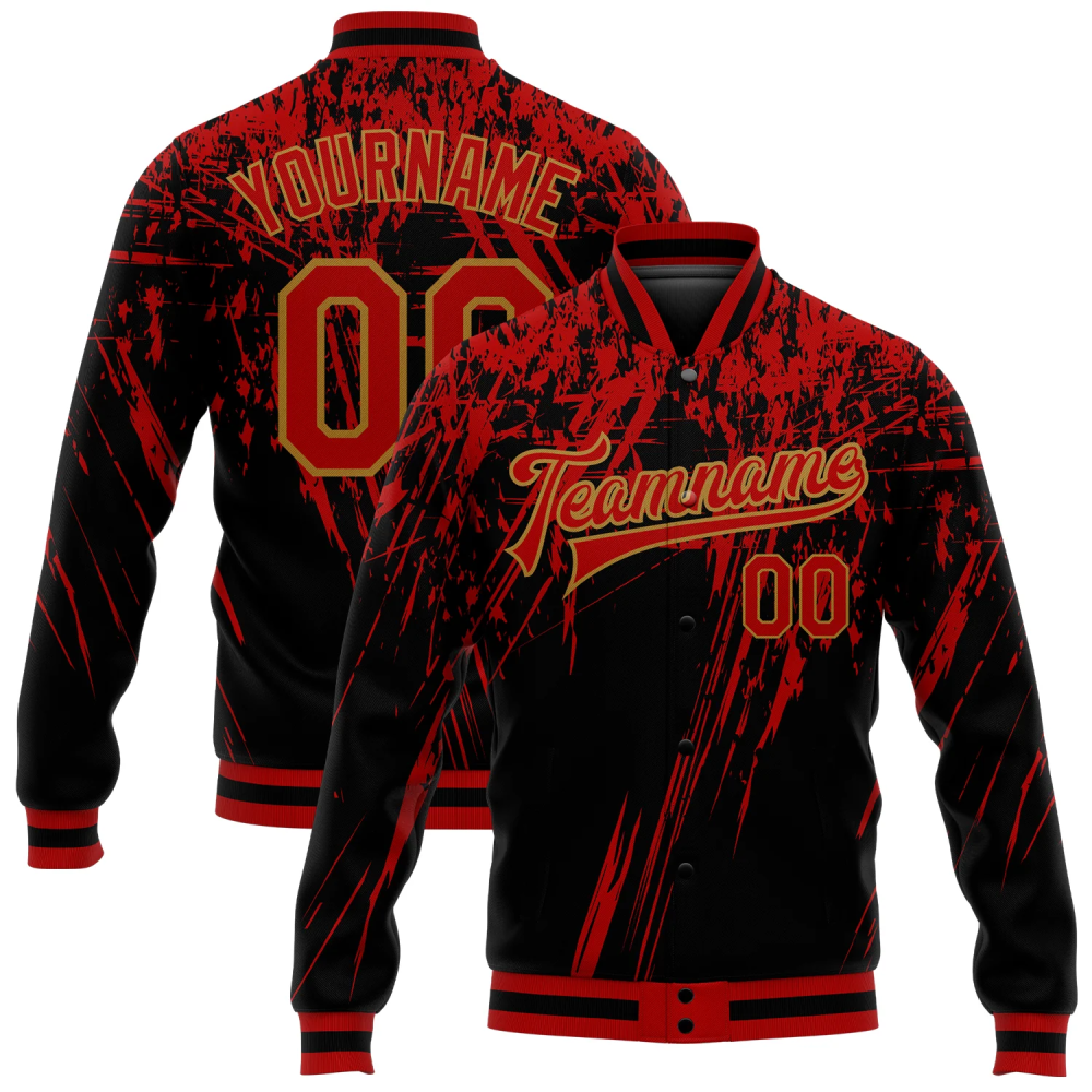 ART # TIVJ-80 Varsity Jacket With Front Snaps and Bottom, Cuff RIB
