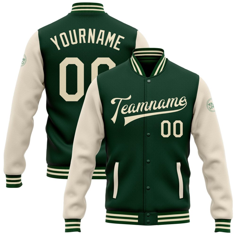 ART # TIVJ-81 Varsity Jacket With Front Snaps and Bottom, Cuff RIB
