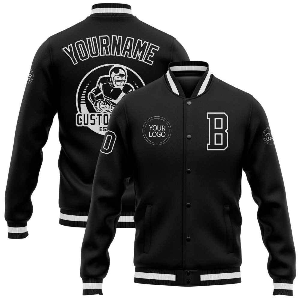 ART # TIVJ-84 Varsity Jacket With Front Snaps and Bottom, Cuff RIB