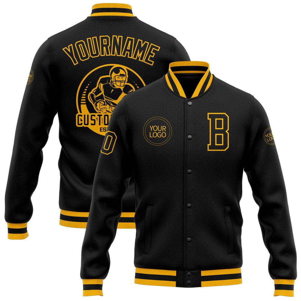 ART # TIVJ-88 Varsity Jacket With Front Snaps and Bottom, Cuff RIB