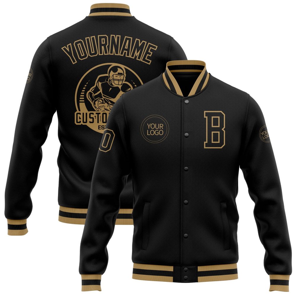 ART # TIVJ-87 Varsity Jacket With Front Snaps and Bottom, Cuff RIB