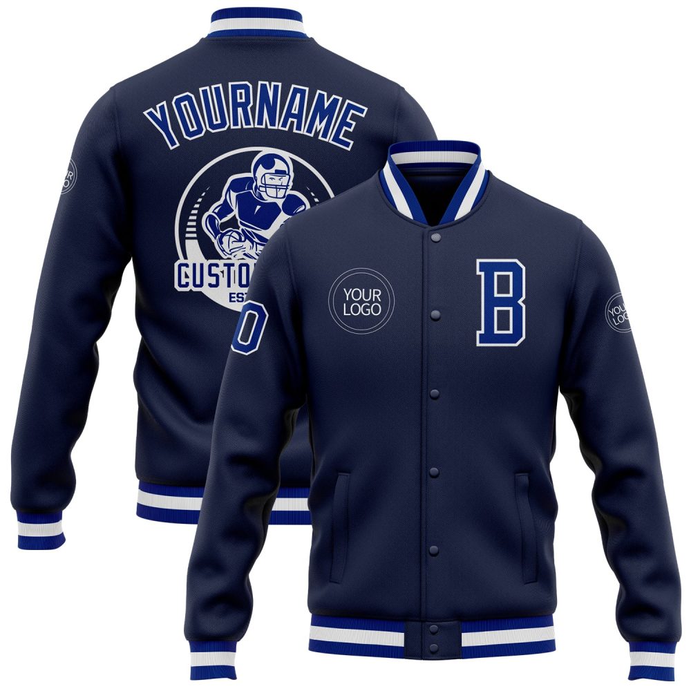 ART # TIVJ-89 Varsity Jacket With Front Snaps and Bottom, Cuff RIB