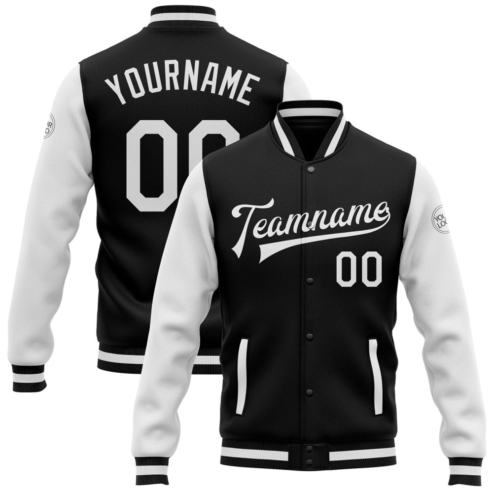 ART # TIVJ-91 Varsity Jacket With Front Snaps and Bottom, Cuff RIB