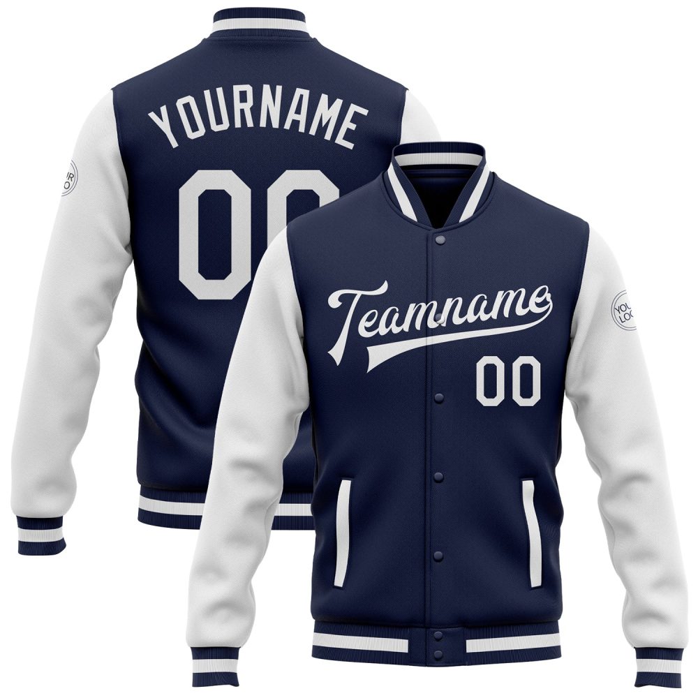 ART # TIVJ-92 Varsity Jacket With Front Snaps and Bottom, Cuff RIB