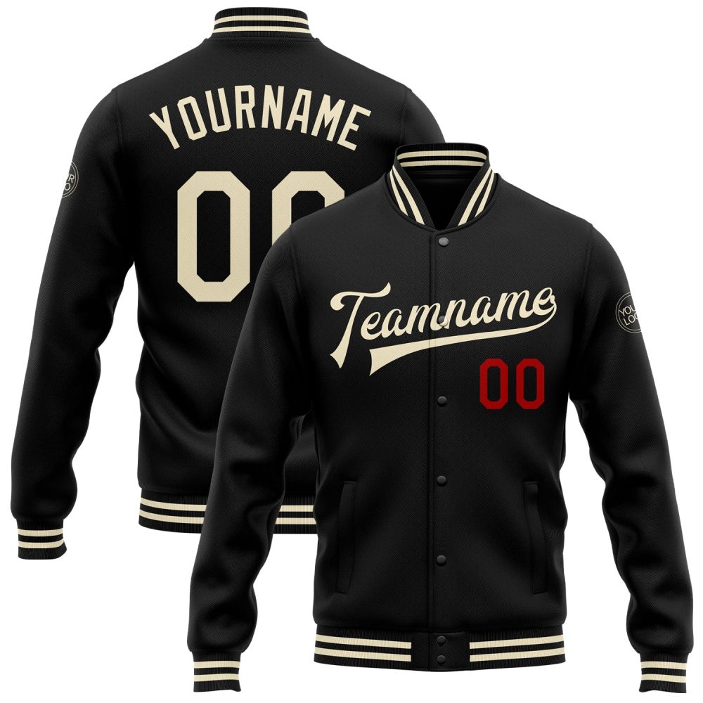ART # TIVJ-94 Varsity Jacket With Front Snaps and Bottom, Cuff RIB