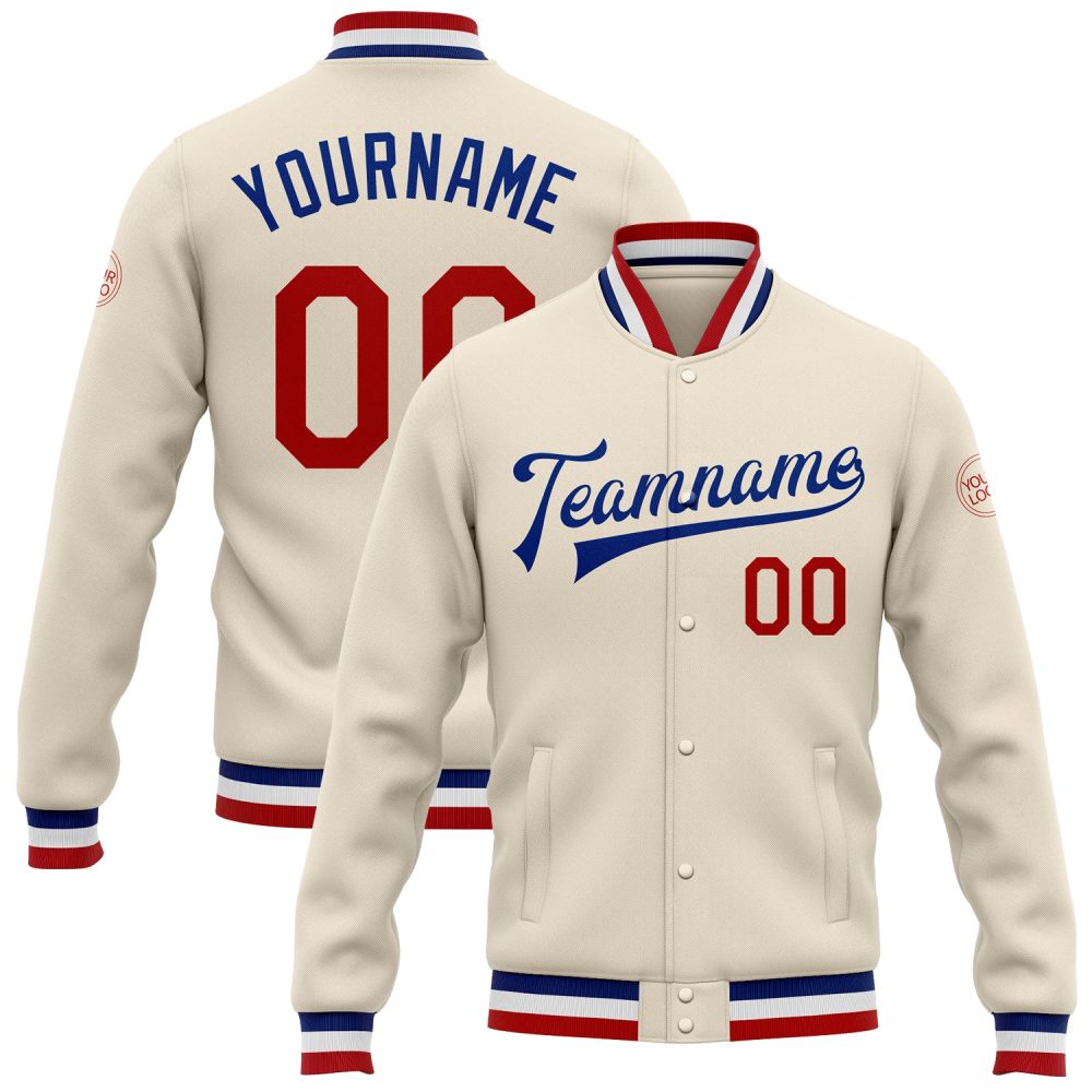ART # TIVJ-100 Varsity Jacket With Front Snaps and Bottom, Cuff RIB