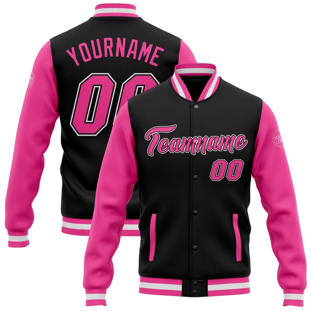 ART # TIVJ-101 Varsity Jacket With Front Snaps and Bottom, Cuff RIB
