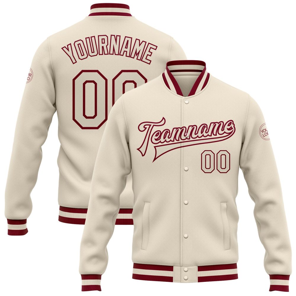 ART # TIVJ-105 Varsity Jacket With Front Snaps and Bottom, Cuff RIB