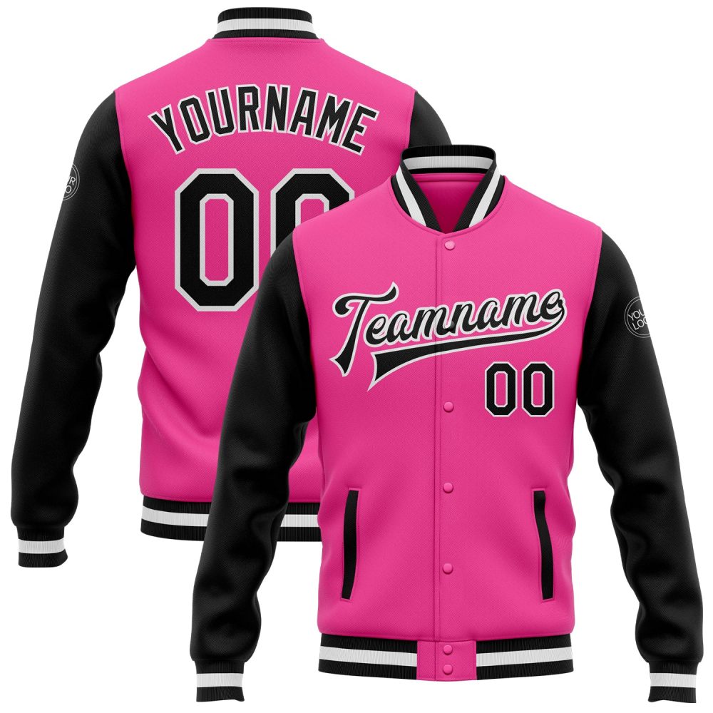 ART # TIVJ-107 Varsity Jacket With Front Snaps and Bottom, Cuff RIB