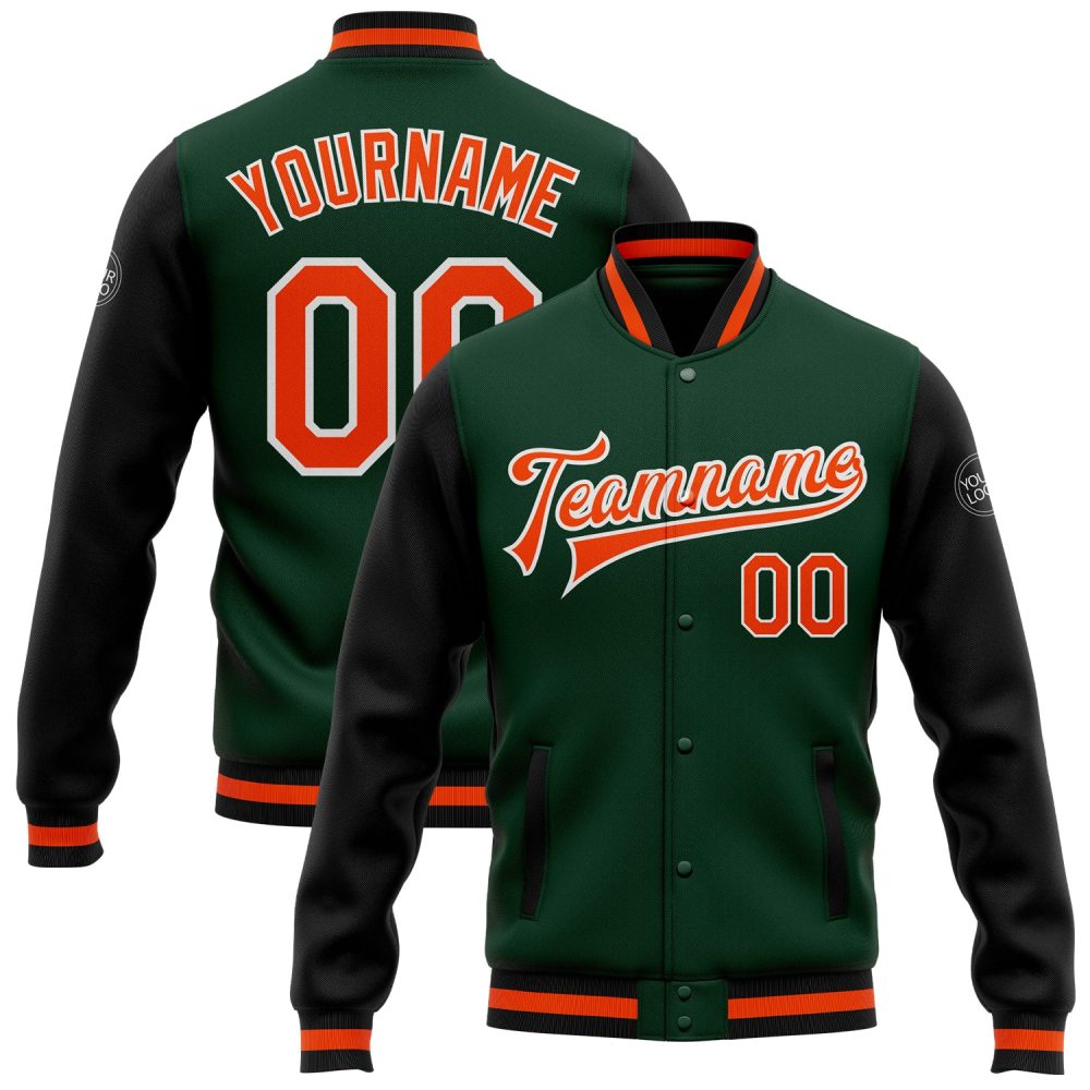 ART # TIVJ-109 Varsity Jacket With Front Snaps and Bottom, Cuff RIB