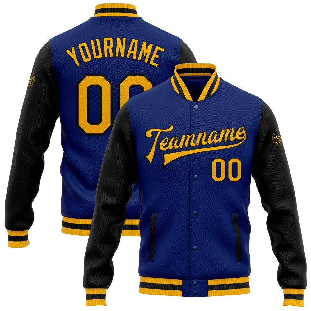 ART # TIVJ-110 Varsity Jacket With Front Snaps and Bottom, Cuff RIB