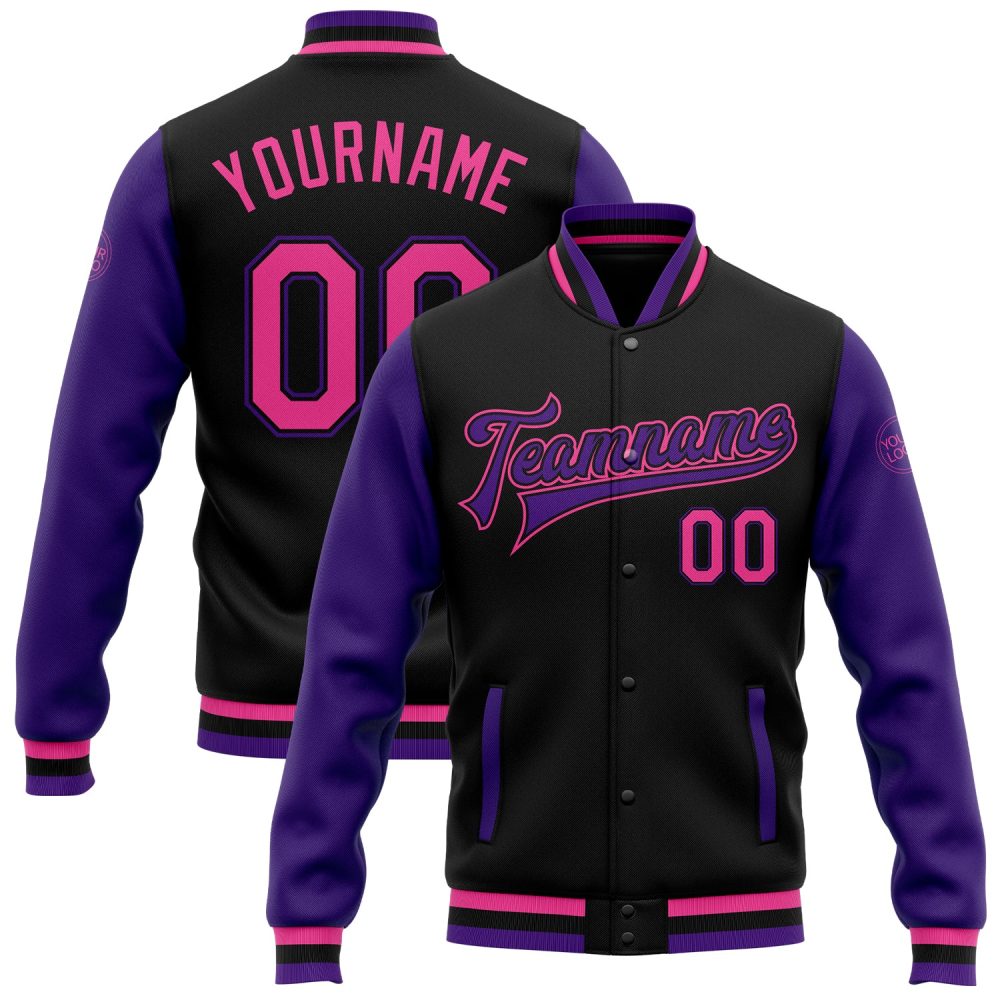 ART # TIVJ-111 Varsity Jacket With Front Snaps and Bottom, Cuff RIB
