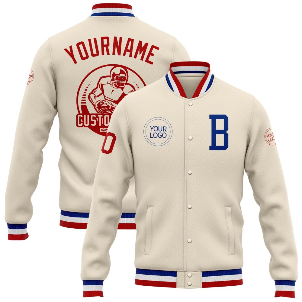 ART # TIVJ-120 Varsity Jacket With Front Snaps and Bottom, Cuff RIB